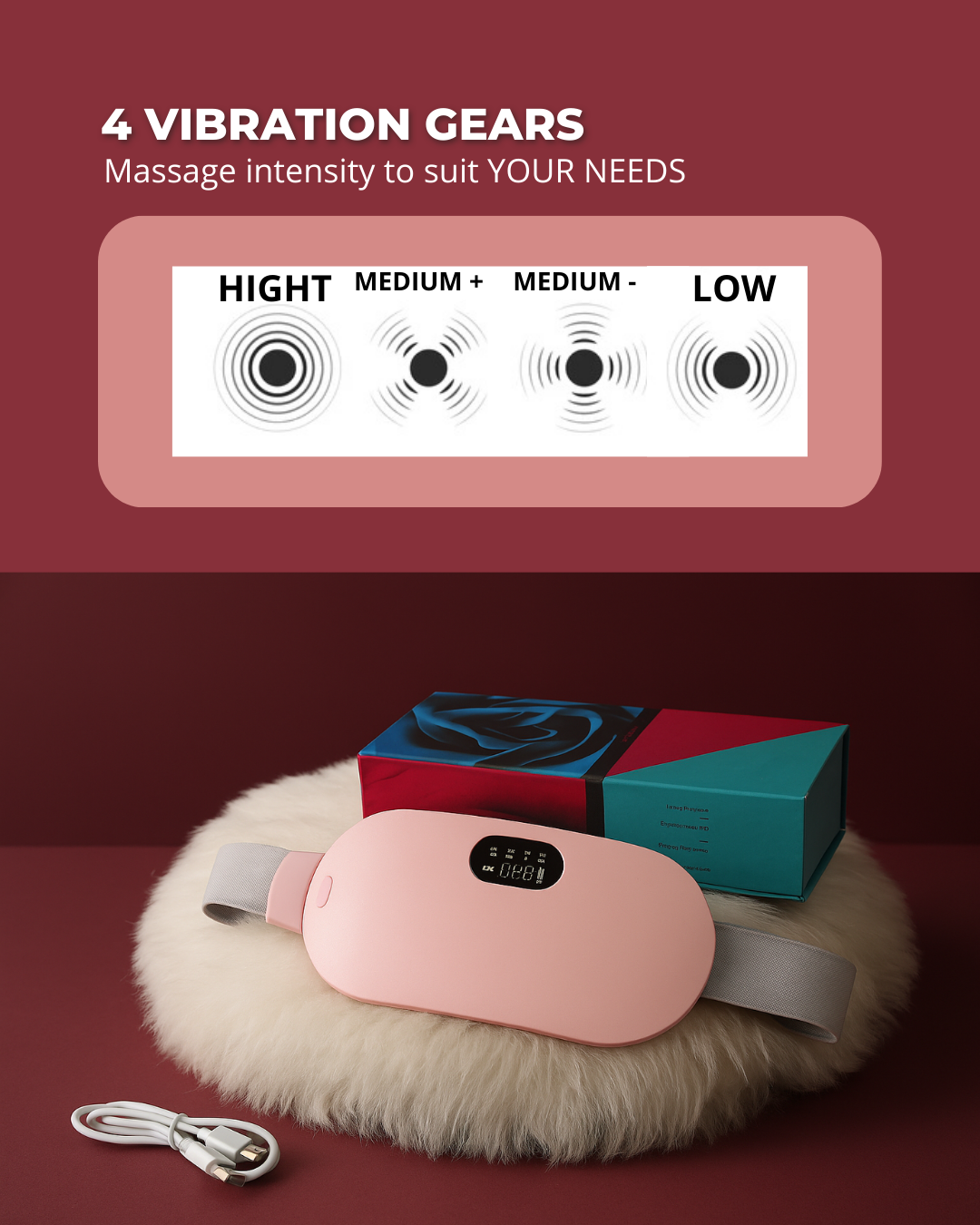 Instant Relief Heating Pad for Cramps & Period Discomfort